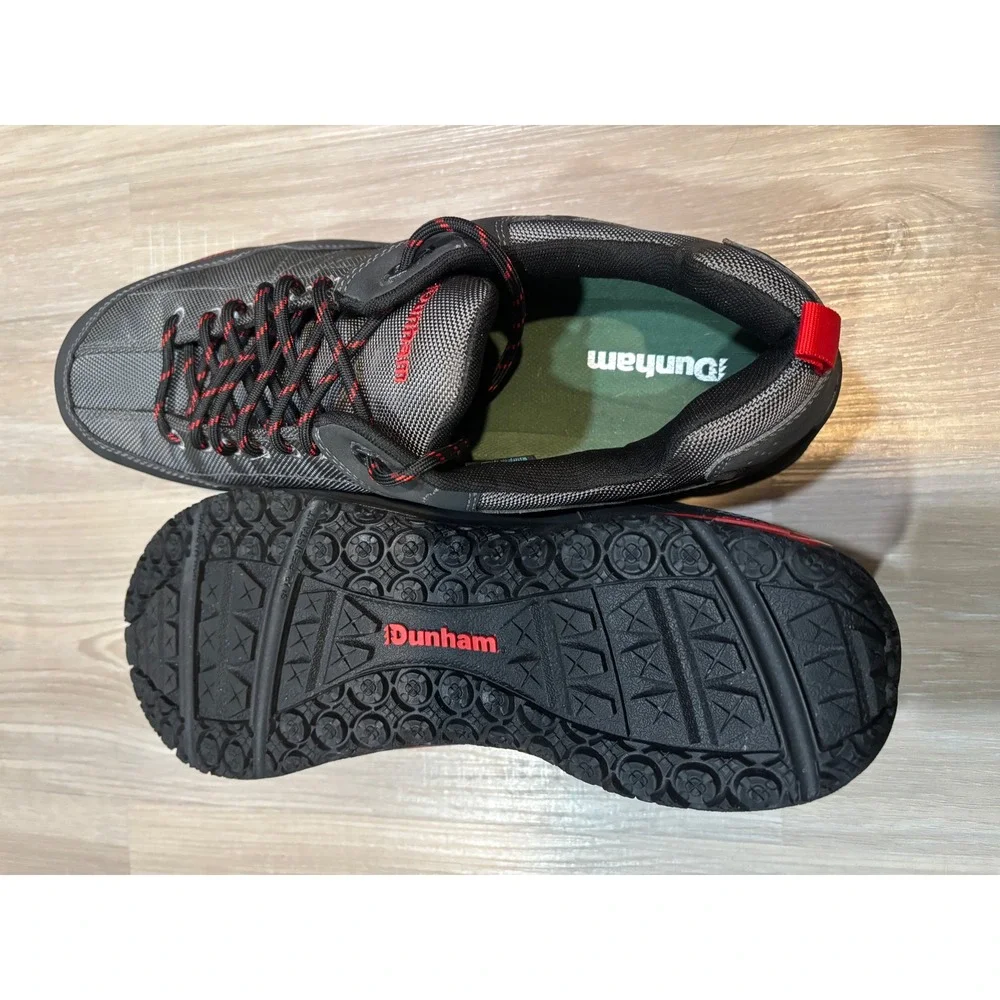 Dunham Cloud Plus Waterproof Hiking Shoes Mens 17 Grey‎ Red Low Top CH9129
